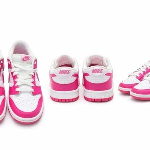 Nike Dunk Low Sneakers - White & Pink
